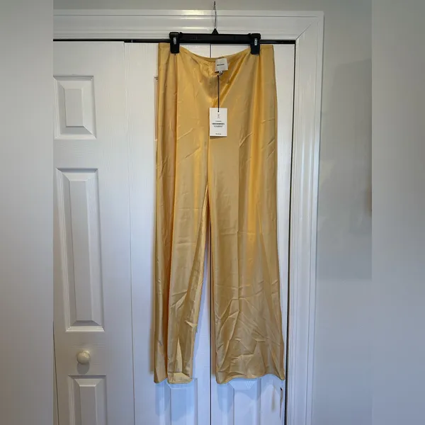 Reformation Gale Satin Mid Rise Bias Pant - Image 3
