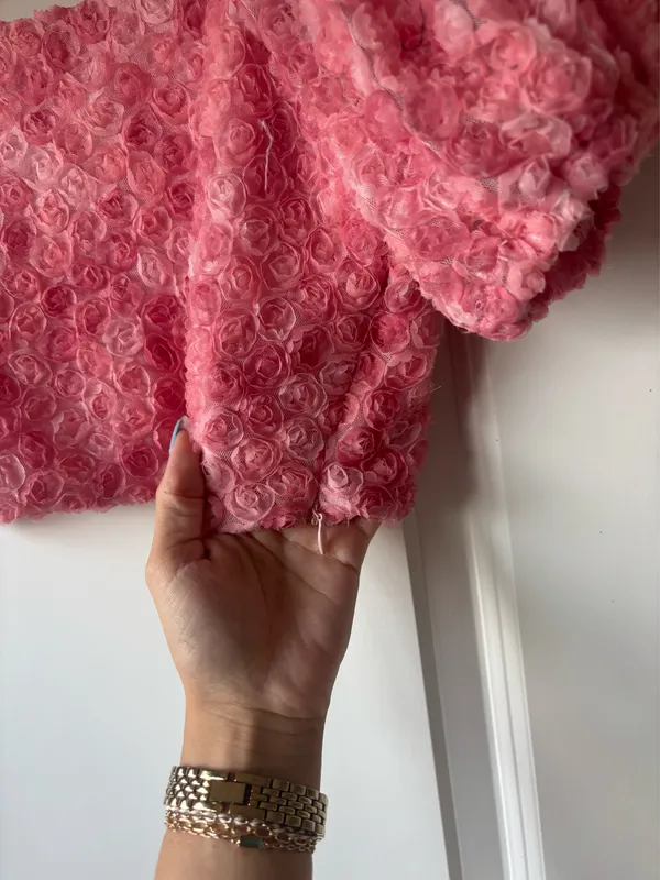 Pink Floral Boutique Crop Top - Image 5