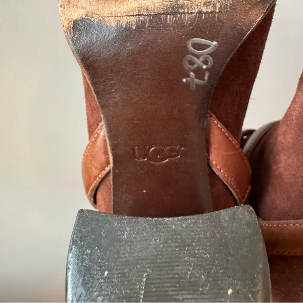 Ugg Women’s Dandridge Suede Leather Harness Ankle Boots in Mahogany‎ Size 8 - Image 8