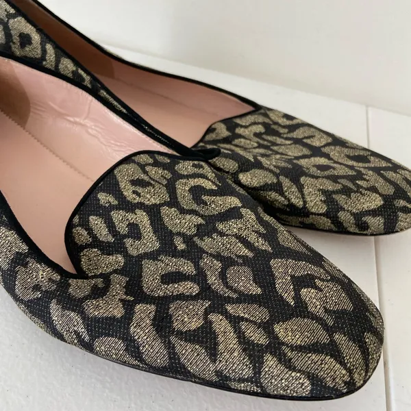 J. Crew women’s metallic leopard smoking slippers‎ loafers shoes size 10 - Image 8