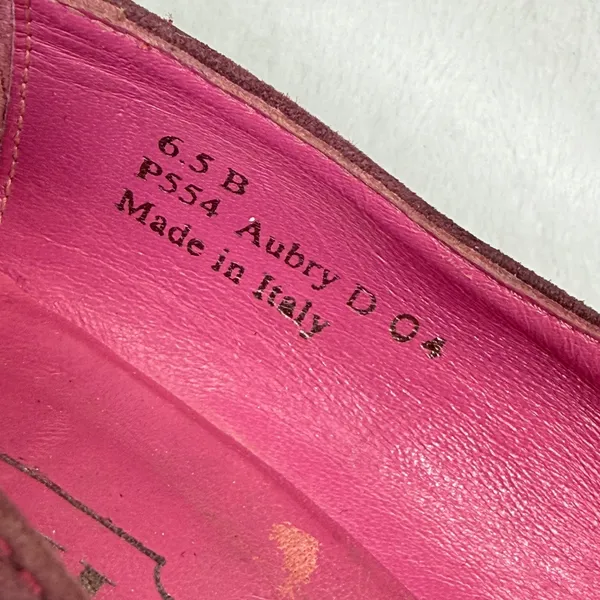 Coach Aubry P554 Burgundy Suede Horsebit Loafer Pumps Made in Italy Womens 6.5 B - Image 5