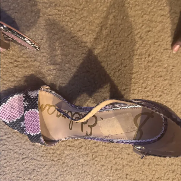 Sam Edelman snakeskin heels purple and pink size 10M - Image 4