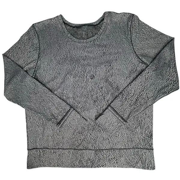 Lululemon Rush Hour Long Sleeve shirt 12 Running Luon Spray Jacquard White Black - Image 5