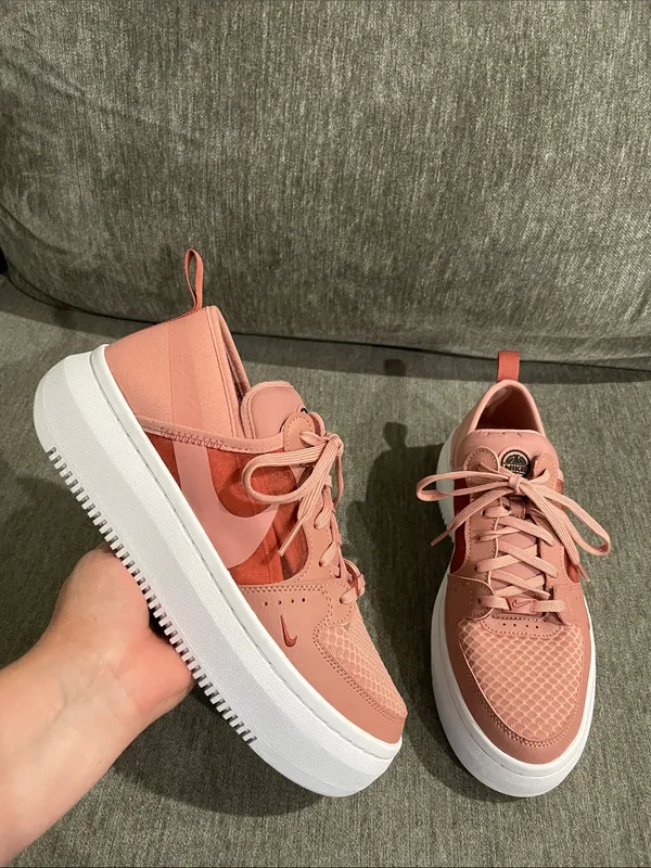 Nike Court Vision Alta Platform Sneakers In Rust Pink Size 10 - Image 9