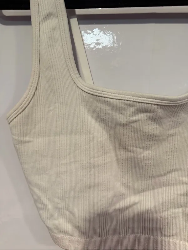 Aerie white ribbed‎ longline bra tank - Image 2