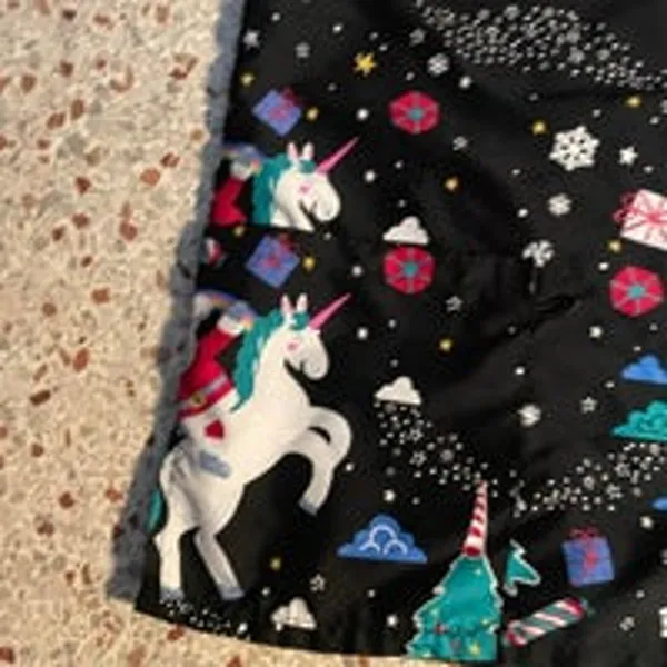 Scrub Top Christmas theme Small Black - Image 6