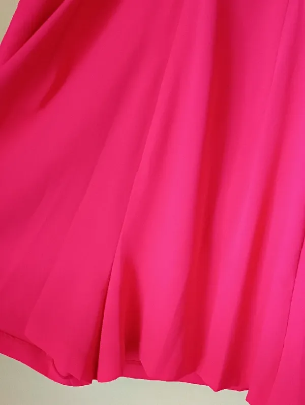Amanda Uprichard Hot Pink Ruffle Romper Shorts Size Small - Image 6
