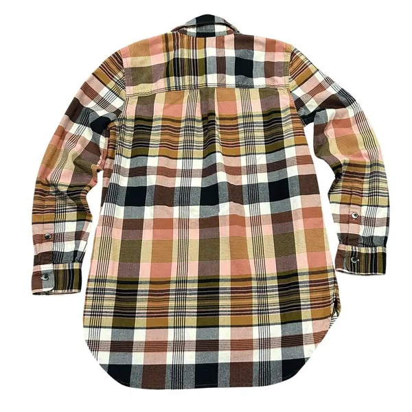 Madewell Plaid Flannel Shirt Button Long Sleeve Dark Academia Indie Sleaze - Image 4