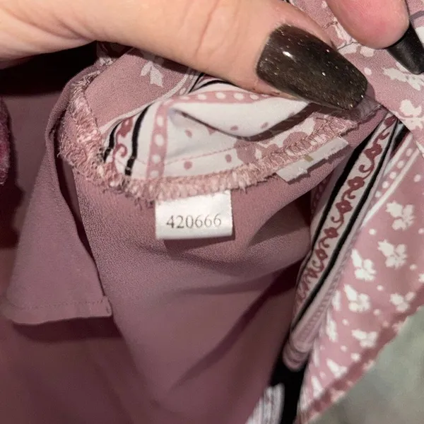 LOFT Sheer Blouse, XL, Mauve Pink Color - Image 6