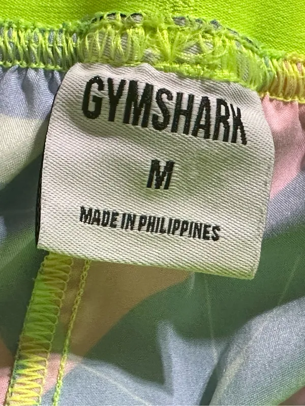 Gymshark vibrant athletic shorts neon yellow logo waist Size Medium - Image 6