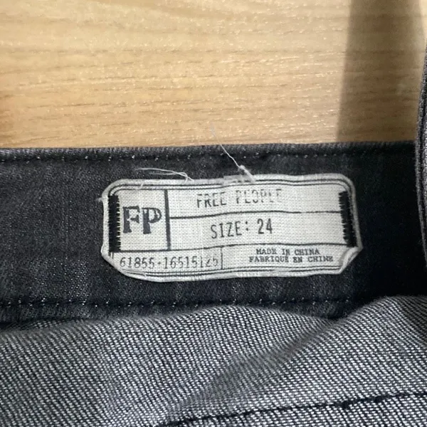 Free people dark gray wash overalls size small‎ - Image 3