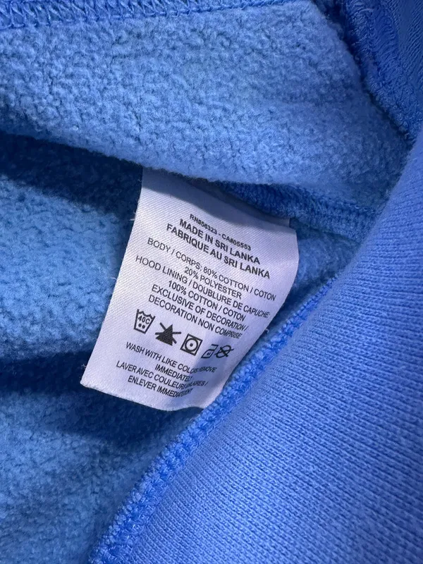 Vintage Nike Light Blue Hoodie Size Medium - Image 8