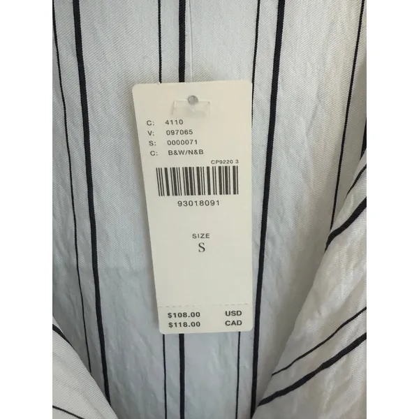 Anthropologie Women's striped Oversized NWT Blouse size S - Image 3