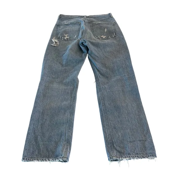Agolde 90's Mid Rise Loose Fit Straight Leg Jeans Distressed Size 27‎ - Image 3