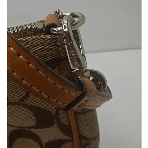Vintage tan Coach demi mini canvas leather #6094 - Image 8
