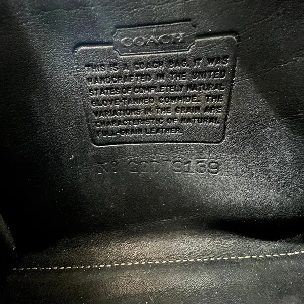Vintage Coach Bellini Zip Bag Black Leather Purse - Image 3