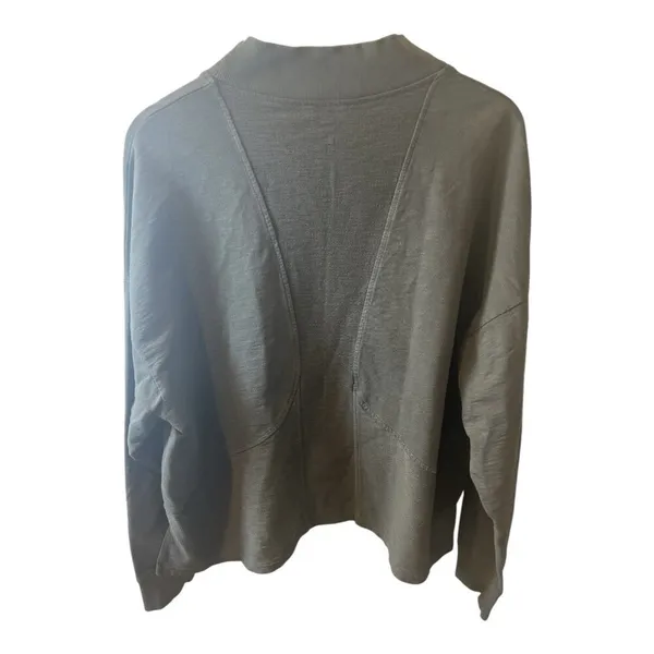 Eddie Bauer Golden Point Terry V-Neck Sweatshirt Dark Loden Green Size Large - Image 3
