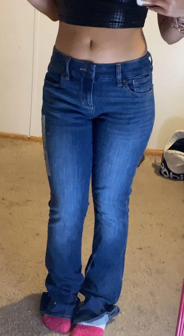 American Eagle Mid Rise Curvy Kick Boot Jeans - Image 6