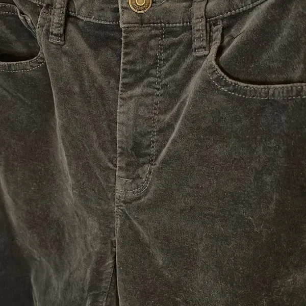 J.Crew‎ Mercantile Women’s Skinny Pants Velvet 5 Pocket Mid Rise Gray Size 29 - Image 3
