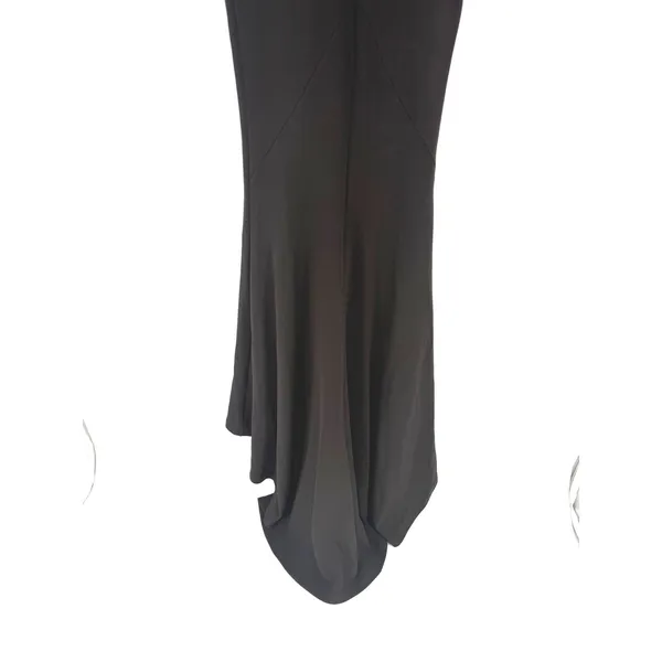 Nookie One Shoulder Gown Maxi Dress M Black High Slit Formal Prom Homecoming - Image 12