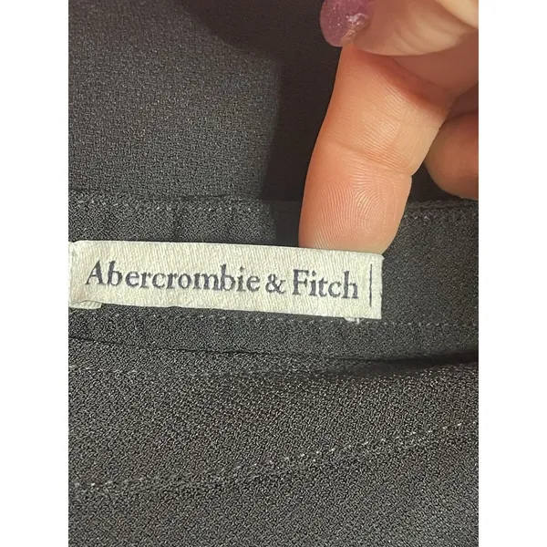 Abercrombie & Fitch Black Skirt‎ Womens Size LP A-Line Side Zip Cottage Bin11 - Image 2