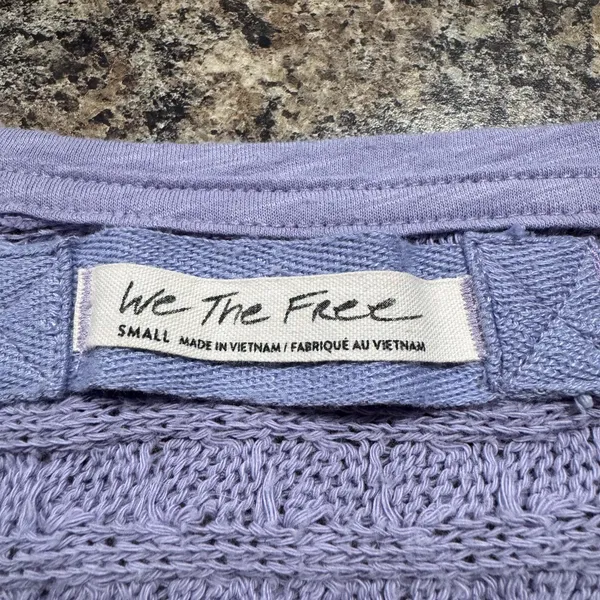 We The Free People Sweater S Purple Slouchy Oversized Boho Minimalist Coastal - Image 4
