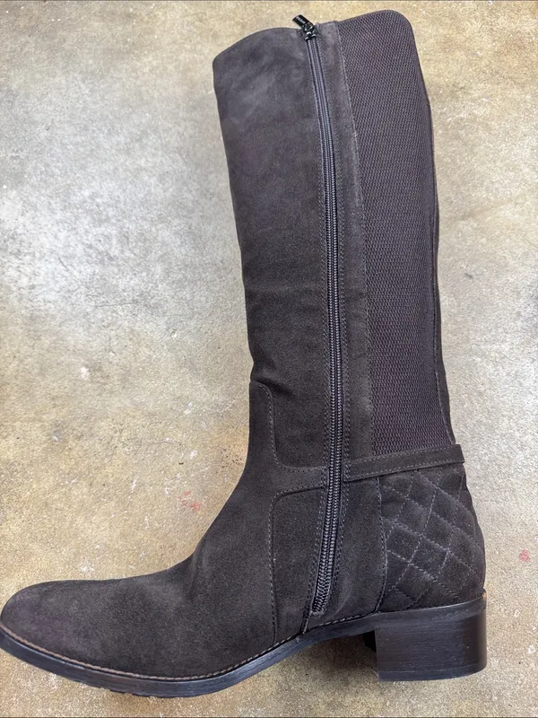 Aquatalia Dark Chocolate Brown Oralie Suede Knee High Boots Size: 9 1/2 - Image 9