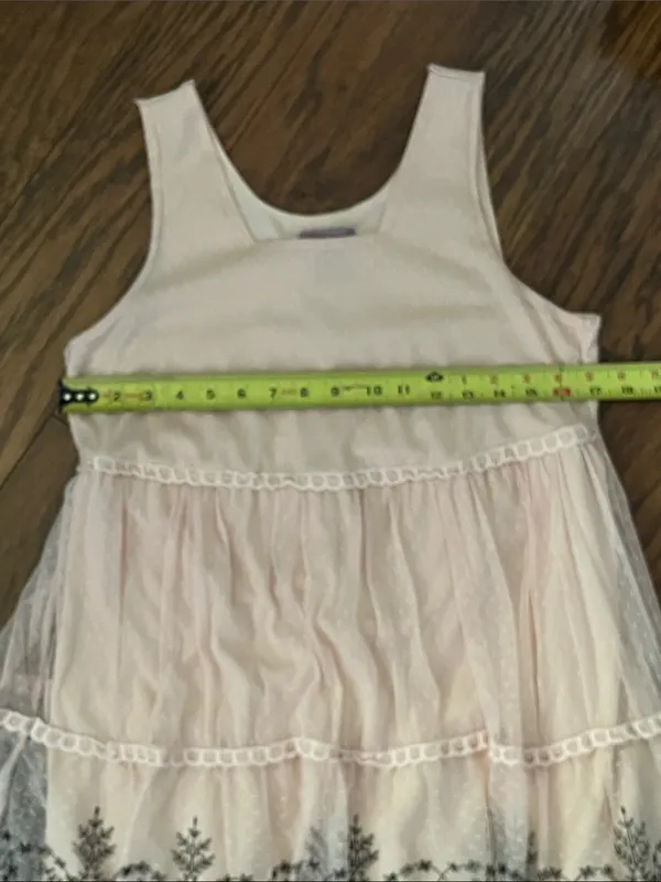 Ultra Pink Blush Stretch Sleeveless Tiered Mini Dress with Black Embroidered Hem - Image 12