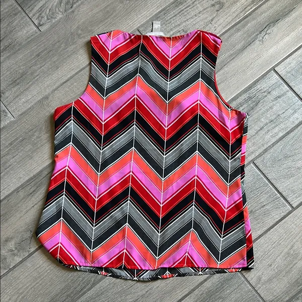 Banana Republic Pink and Orange Sleeveless Tank Top - Image 5