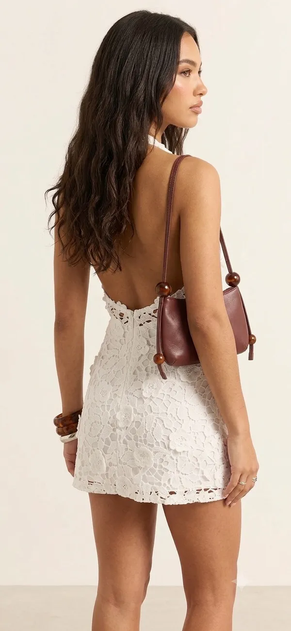 The prettiest white lace mini dress - Image 2