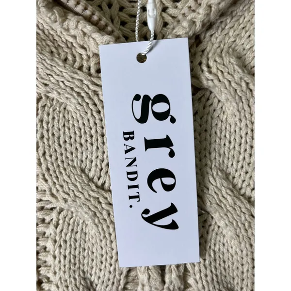 Grey Bandit Women’s Cable Knit Quarter Zip Pullover Sweater Cotton Blend New - Image 6