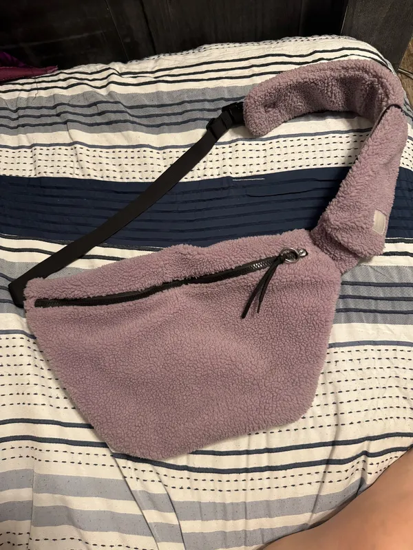 Free People Movement Overachiever Sherpa Sling Crossbody Bag Purple Lavender - Image 2