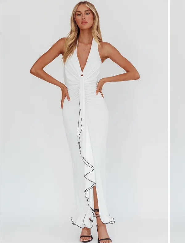 Selfie Leslie White Maxi Dress - Image 2