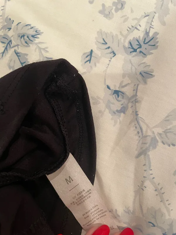 Black athletic cropped tank top Size M - Image 3