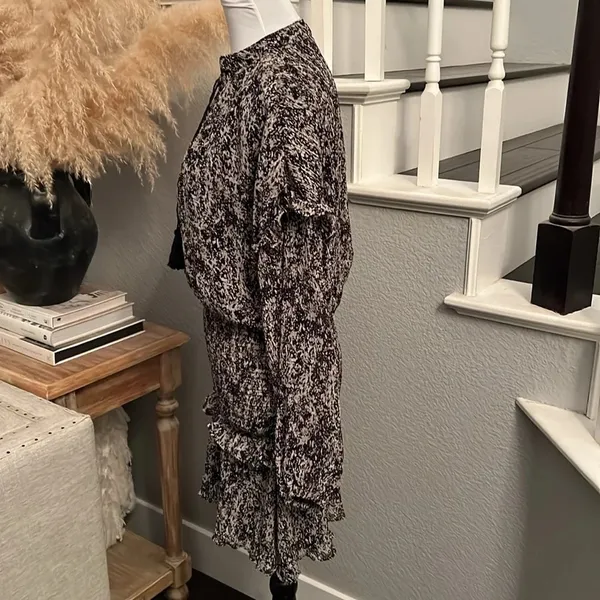 Aqua Leopard Smocked Mini Dress Size Small - Image 6