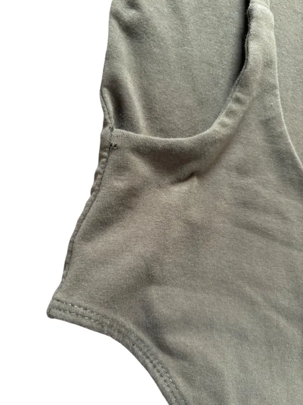 TOBI V Neck Scoop Back Olive Green Bodysuit Womens Size Small - Image 5