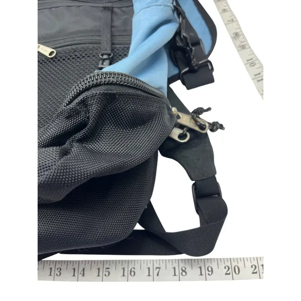 L.L. Bean Blue & Black Messenger Backpack With Multiple Compartments & Adjustabl - Image 4