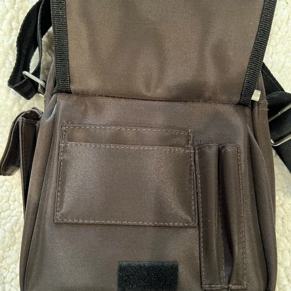 Crossbody Adjustable Medium Messenger Bag Many Pockets And Compartments Brown - Image 4