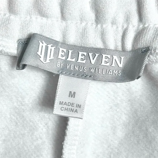 NWT EleVen Venus Williams M White Purple Embroidered Heavyweight Fleece Joggers‎ - Image 8