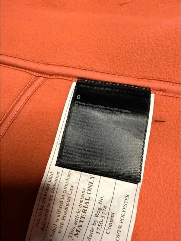 Lululemon Textured Fleece Full-Zip Vest Coral Pink Size 0 NEW - Image 6