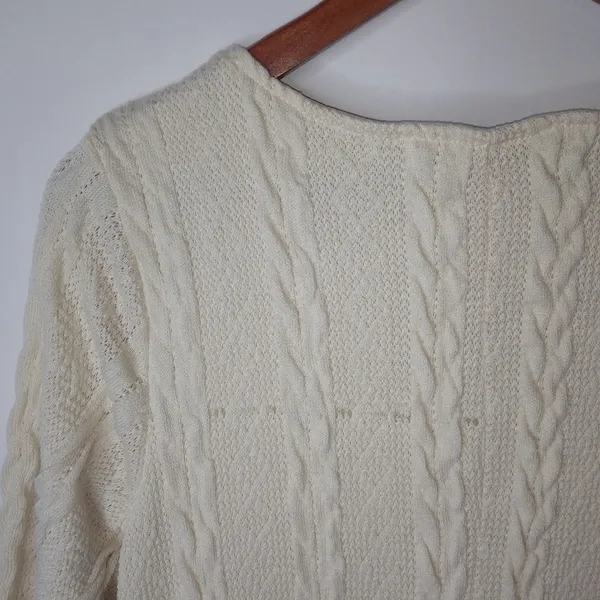 Reborn L Lagenlook Creme Vanilla Sweater Dress L - Image 9