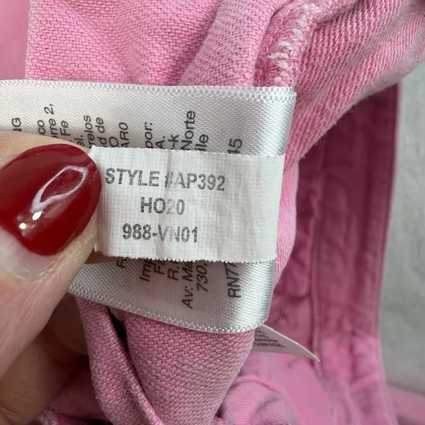 J. Crew Sz 4 Garment Dyed Foundry Pants Straight Leg Cotton Pink AP392 Woman's‎ - Image 10