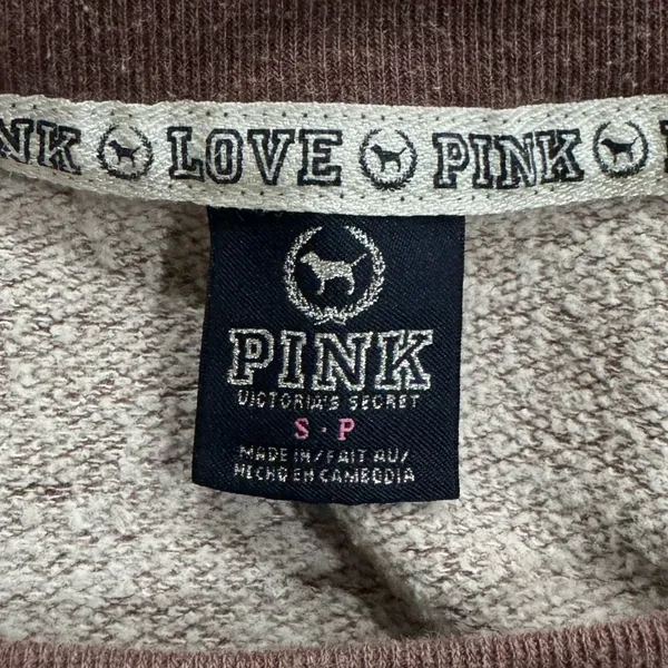 Victoria’s Secret PINK Love Pink Crewneck Y2K Sweatshirt Women’s Small - Image 3