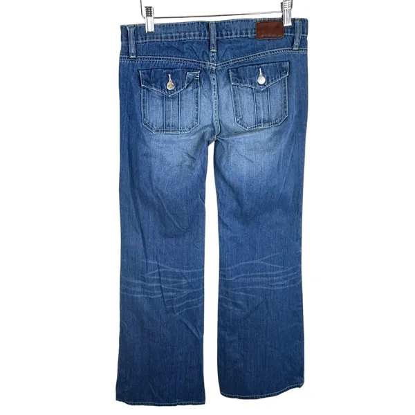 Henry & Belle Medium Wash 100% Cotton Low Rise‎ Boot Cut Jeans Pockets Size 27 - Image 2