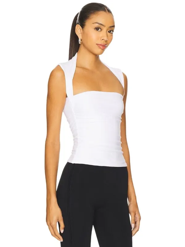 Amanda Uprichard x REVOLVE Short Sleeve Momo Top in Ivory Small New Womens - Image 3