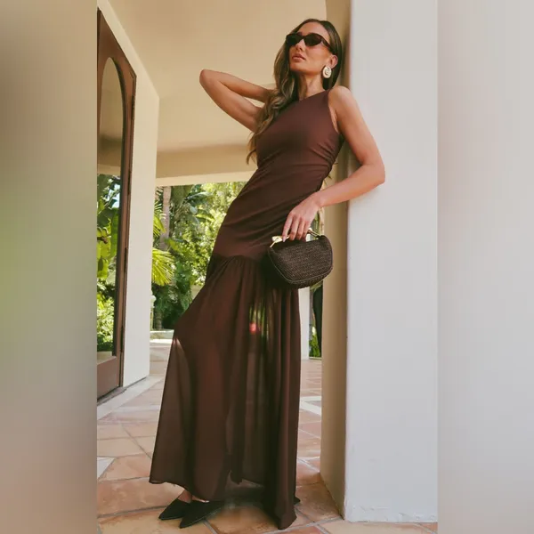 NWT Show Me Your Mumu Aria Maxi Dress size XL brown - Image 2