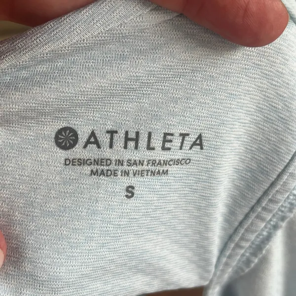 Athleta Women's Jacquard Flexlight Train Top Ethereal Blue Size S - Image 4