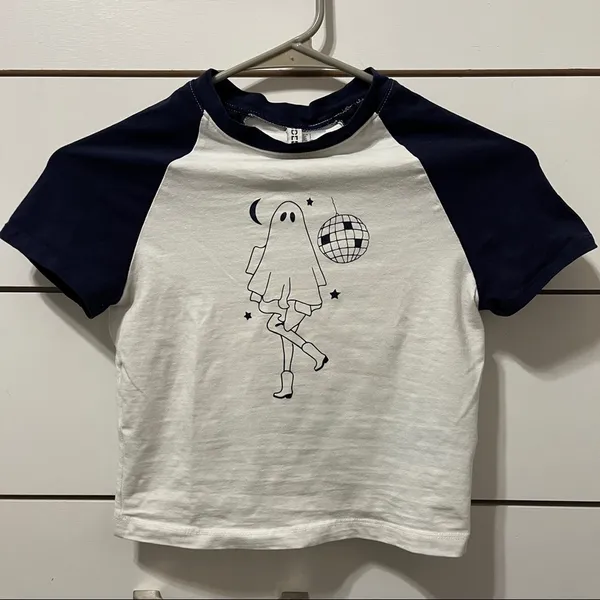 Divided Cowgirl Disco Ghost Baby Tee - Image 2