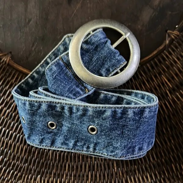 Vintage‎ Rave Stretch Denim Jumpsuit - Image 7