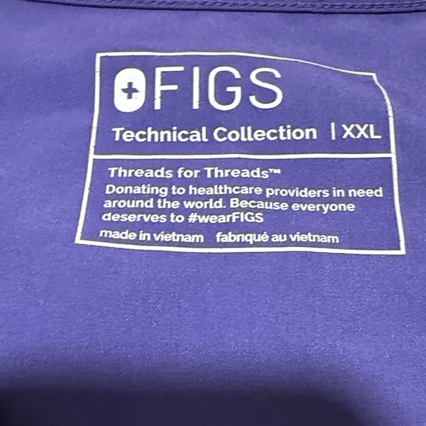 Figs purple vneck scrub top Sz XXL - Image 2